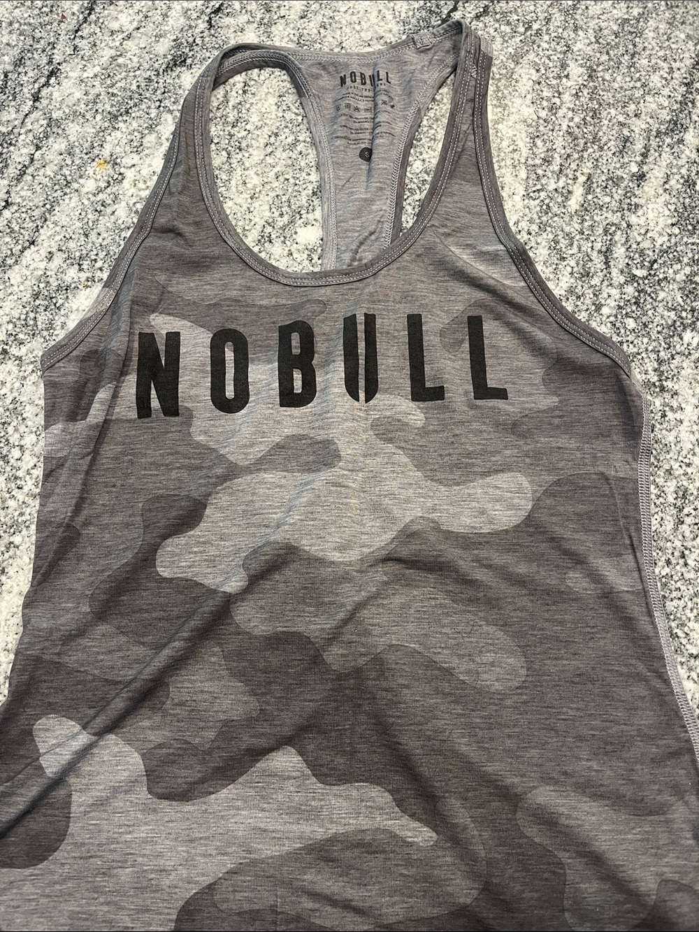 NOBULL Women's Gray Camo Racerback Tank